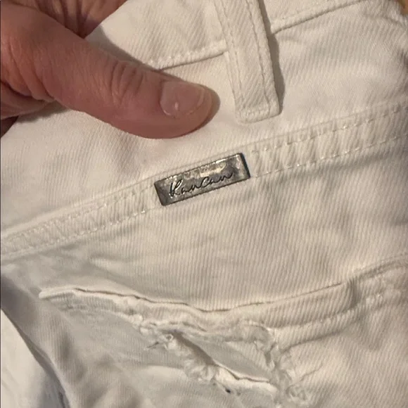 KanCan White Distressed Denim Jean Shorts - Picture 8 of 8
